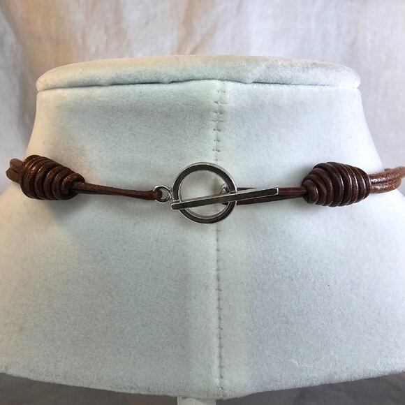 Brunello Cucinelli Natural Gemstone Faceted Beads & Leather Necklace, Mauve, 17” - Picture 2 of 9